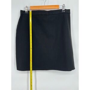Old Navy Women Sz 12 Skirt Black Rayon Blend Straight Pencil Fit Mini